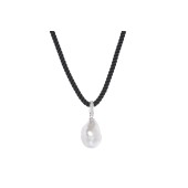 Colier cu perla naturala alba si argint DiAmanti SK19118P-G